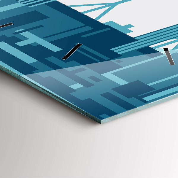 Horloge murale carrée 'L''architecture aux États-Unis'