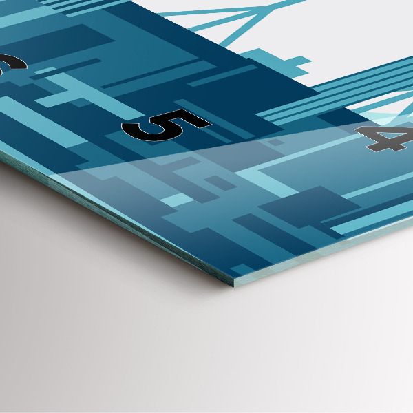 Horloge murale carrée 'L''architecture aux États-Unis'