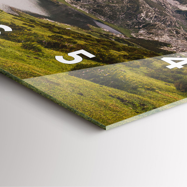 Horloge murale carrée Lac et montagnes des Pyrénées