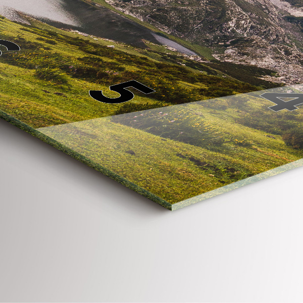 Horloge murale carrée Lac et montagnes des Pyrénées