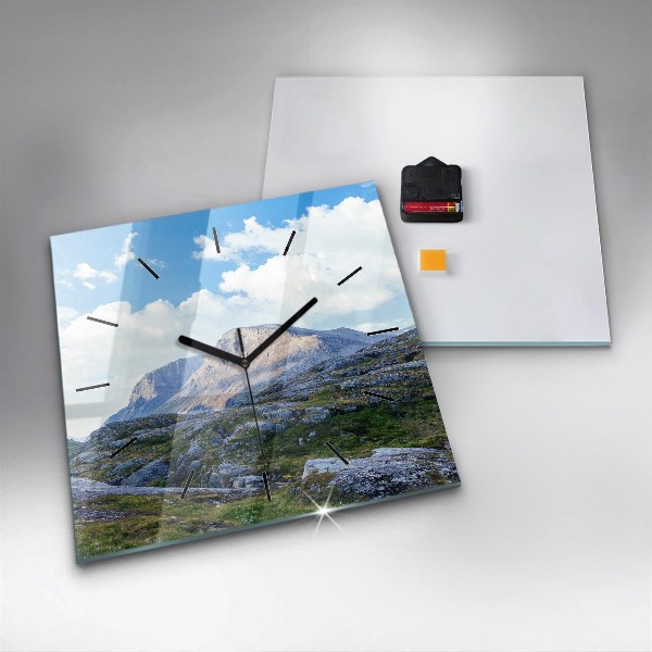 Horloge murale carrée Paysage rocheux
