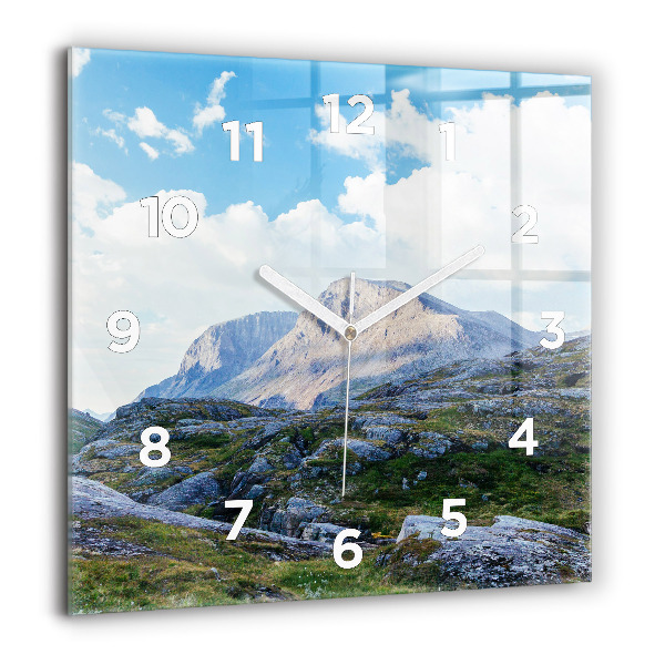 Horloge murale carrée Paysage rocheux