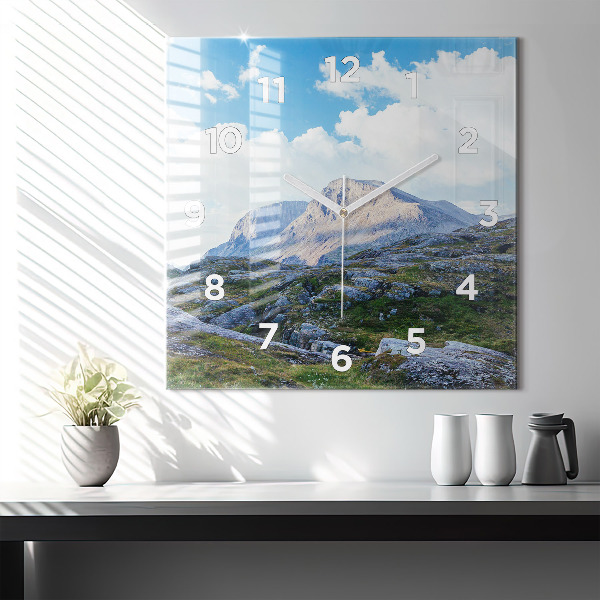 Horloge murale carrée Paysage rocheux