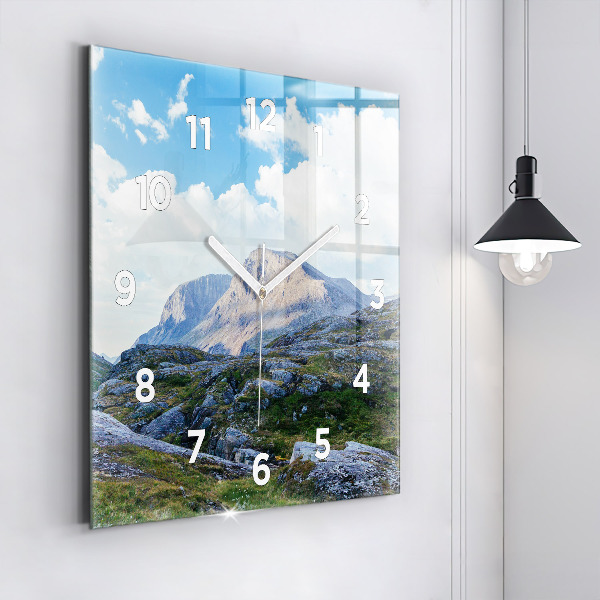 Horloge murale carrée Paysage rocheux