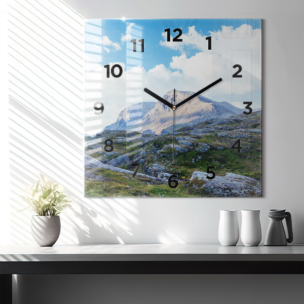 Horloge murale carrée Paysage rocheux