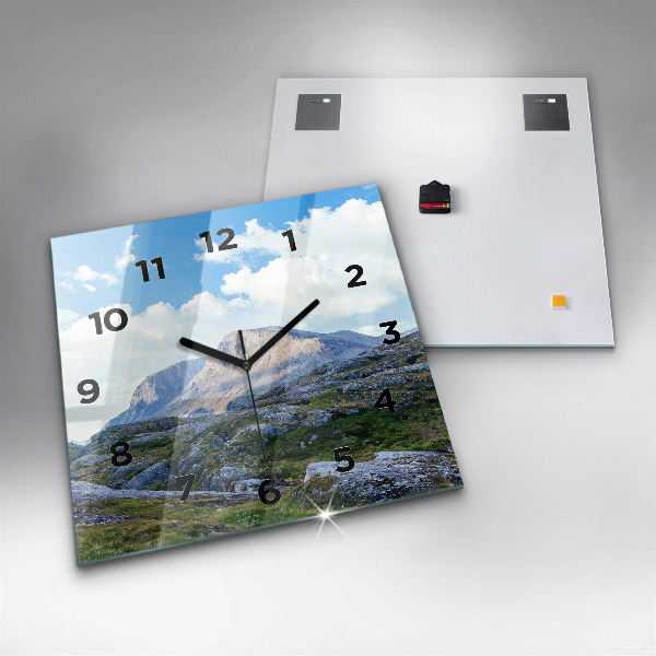 Horloge murale carrée Paysage rocheux