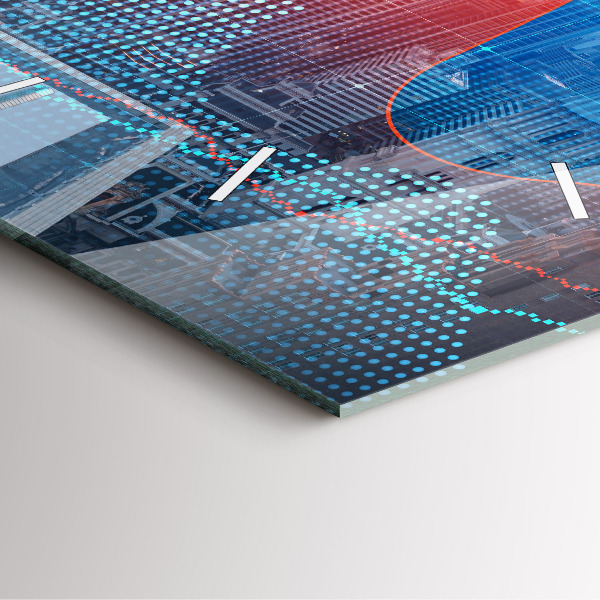 Horloge murale carrée Gratte-ciels à Philadelphie