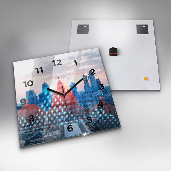 Horloge murale carrée Gratte-ciels à Philadelphie