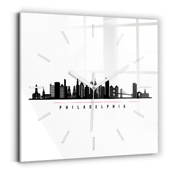 Pendule carrée en verre Illustration de Philadelphie