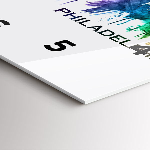 Horloge murale carrée Philadelphie colorée