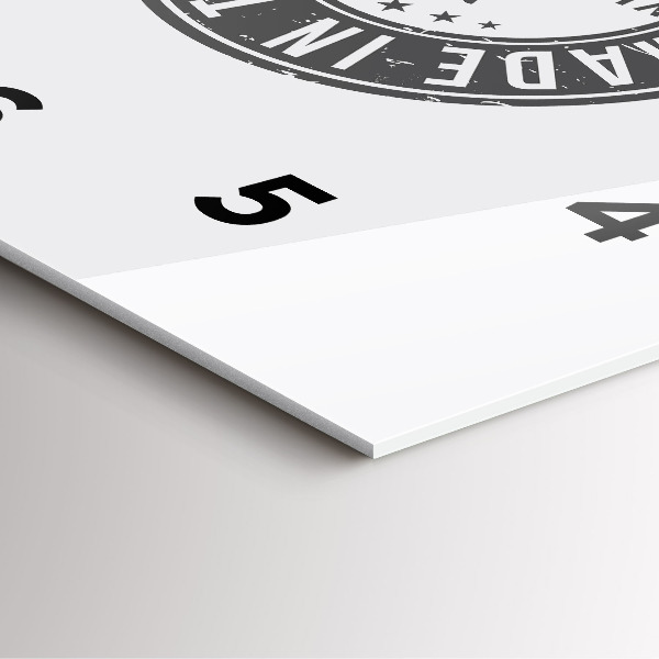 Pendule carrée en verre timbre du Texas