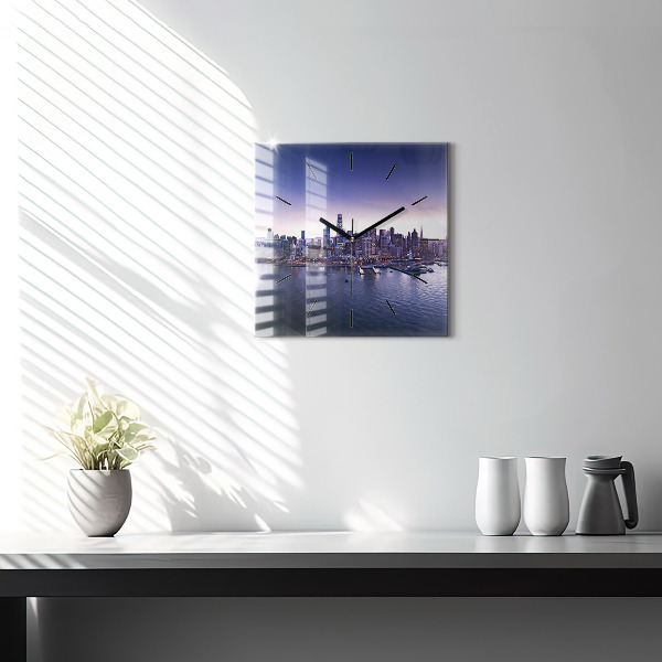 Pendule carrée en verre Vue de San Francisco