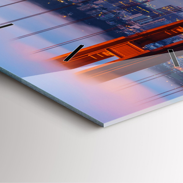 Horloge carrée en verre Pont de San Francisco