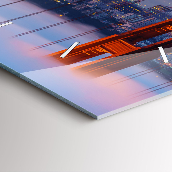 Horloge carrée en verre Pont de San Francisco