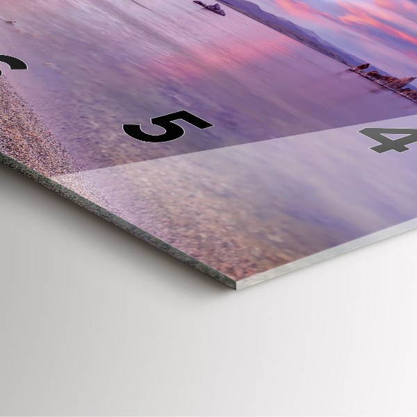 Horloge carrée en verre Lever de soleil en Californie