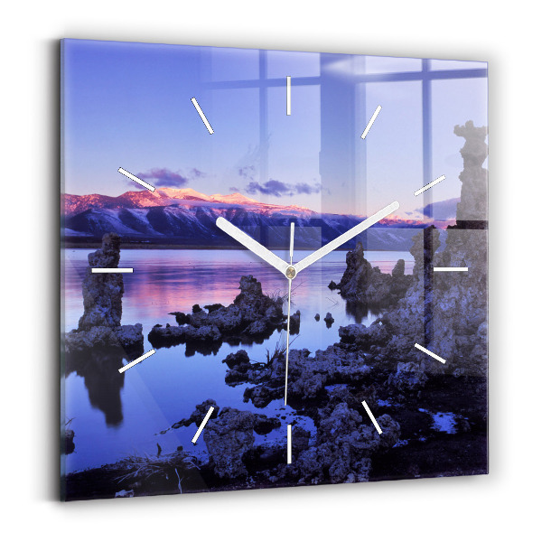 Horloge murale carrée Lac Californie