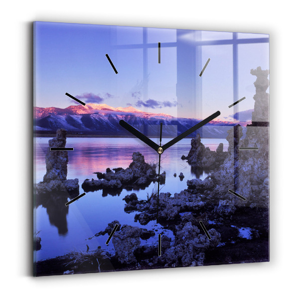 Horloge murale carrée Lac Californie