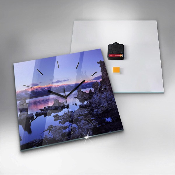 Horloge murale carrée Lac Californie