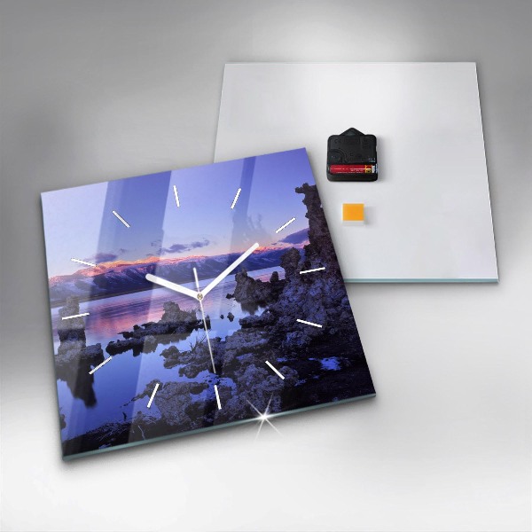 Horloge murale carrée Lac Californie