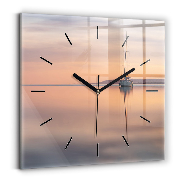 Horloge murale carrée Lac Balaton États-Unis