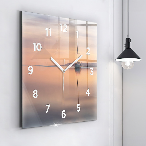 Horloge murale carrée Lac Balaton États-Unis