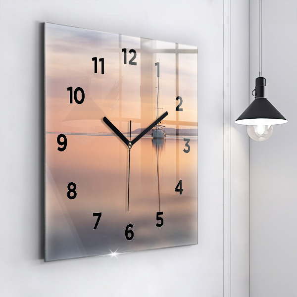 Horloge murale carrée Lac Balaton États-Unis