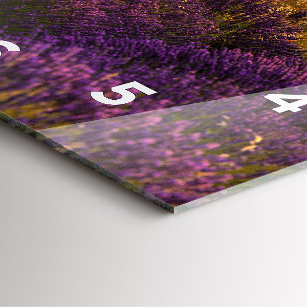 Pendule carrée en verre Prairie de lavande France