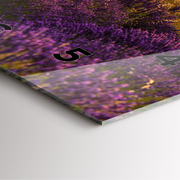 Pendule carrée en verre Prairie de lavande France