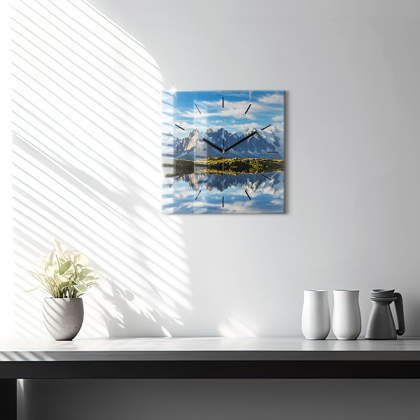 Pendule carrée en verre Vallée de Chamonix, Alpes françaises