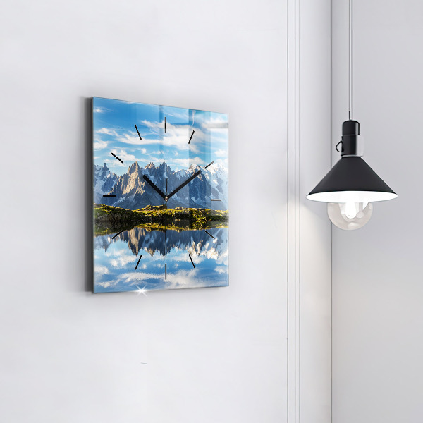 Pendule carrée en verre Vallée de Chamonix, Alpes françaises
