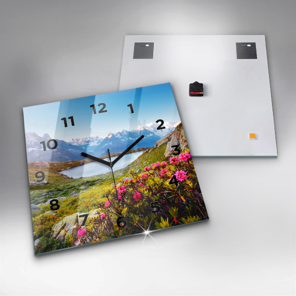 Horloge murale carrée Glacier du Mont Blanc à Chamonix