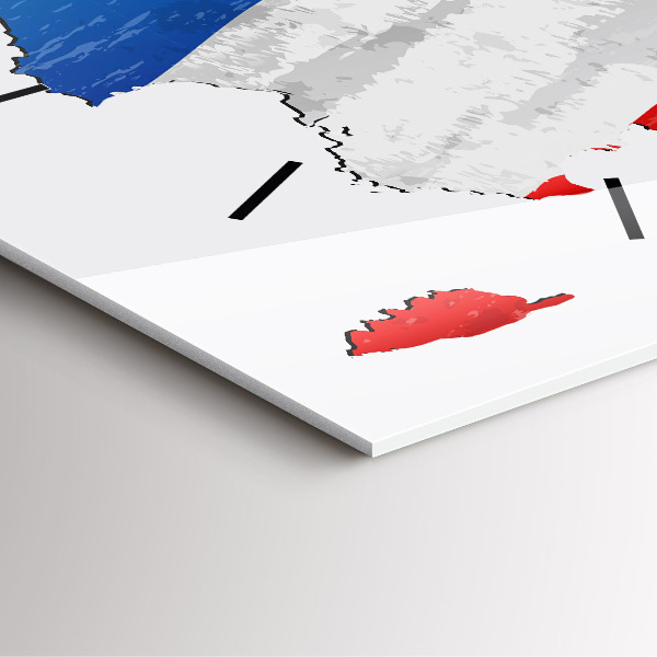 Horloge murale carrée Drapeau de la France