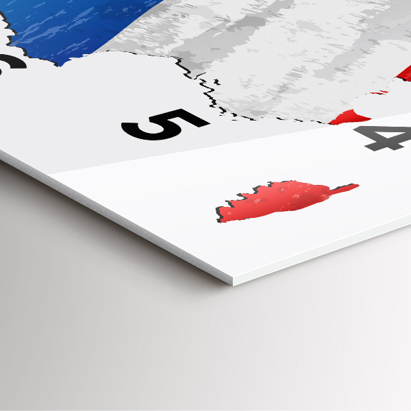 Horloge murale carrée Drapeau de la France