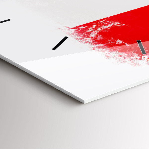 Horloge carrée en verre Drapeau de la France