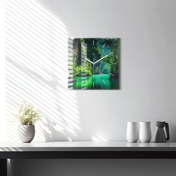 Horloge murale carrée Le paysage naturel de la Thaïlande