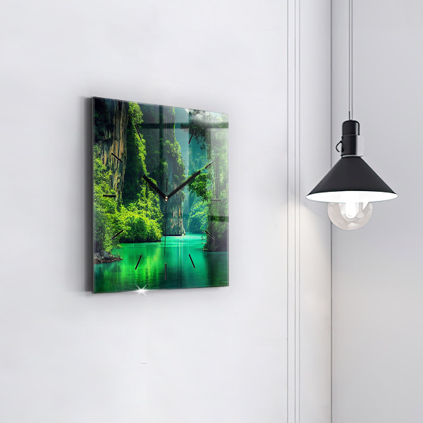 Horloge murale carrée Le paysage naturel de la Thaïlande