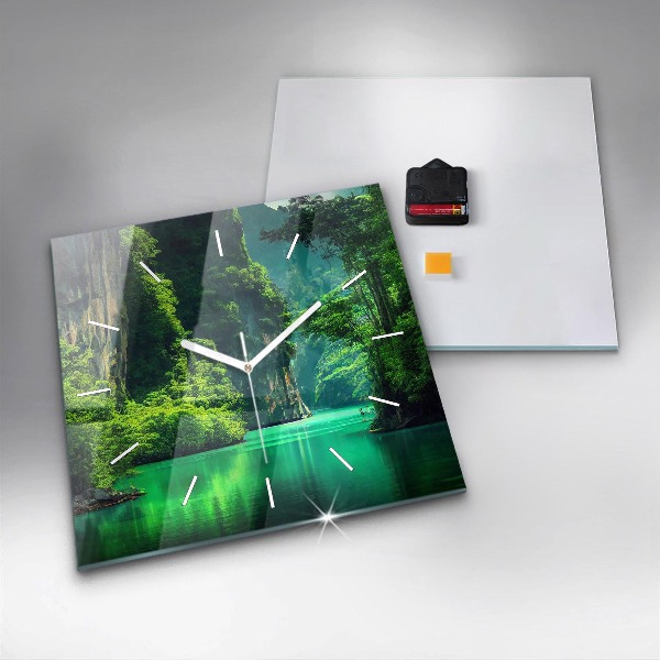 Horloge murale carrée Le paysage naturel de la Thaïlande
