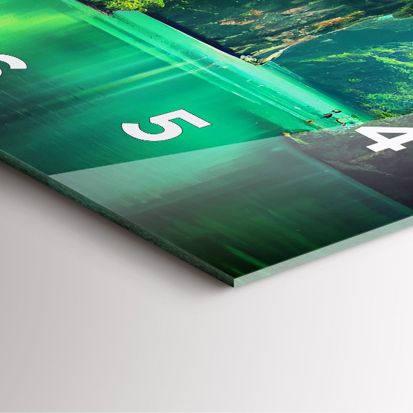 Horloge murale carrée Le paysage naturel de la Thaïlande