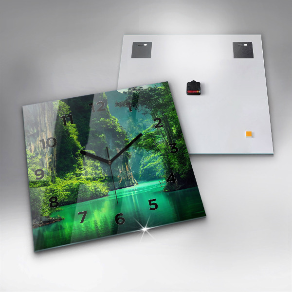 Horloge murale carrée Le paysage naturel de la Thaïlande