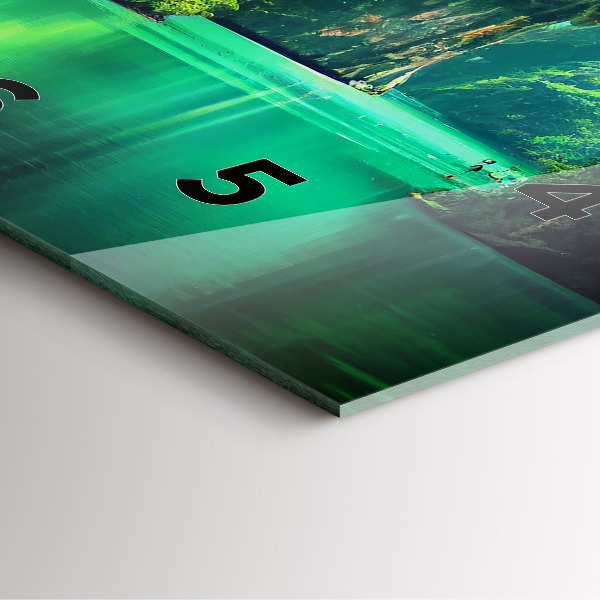 Horloge murale carrée Le paysage naturel de la Thaïlande