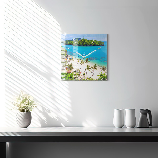 Horloge murale carrée Parc national de Thaïlande