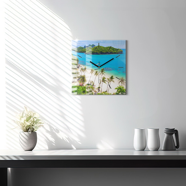 Horloge murale carrée Parc national de Thaïlande