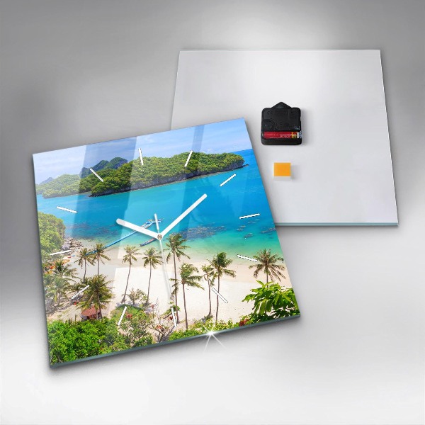 Horloge murale carrée Parc national de Thaïlande