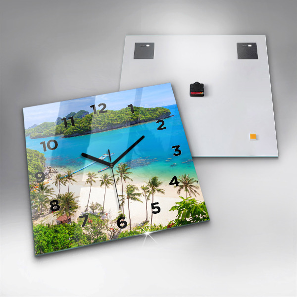 Horloge murale carrée Parc national de Thaïlande