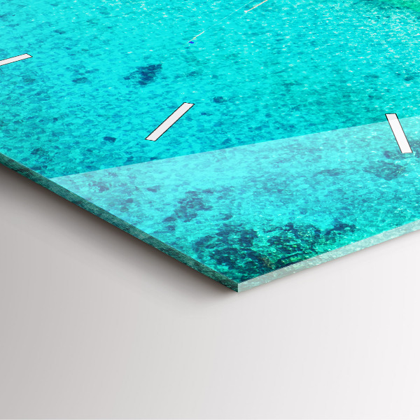 Pendule carrée en verre Plage tropicale de Koh Tao