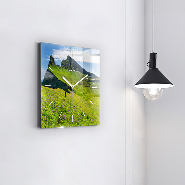 Horloge murale carrée Réserve de Hornstrandir, Islande
