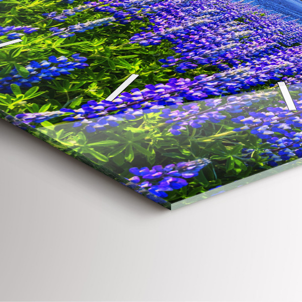 Horloge carrée en verre Vue sur la montagne Islande