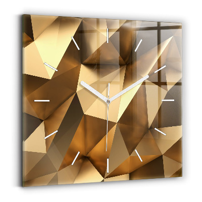 Horloge carrée en verre Texture géométrique