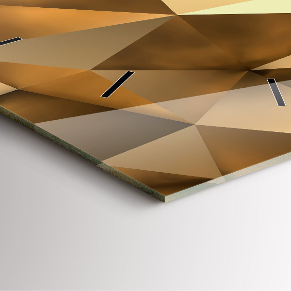 Horloge carrée en verre Texture géométrique