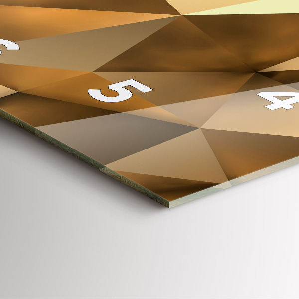 Horloge carrée en verre Texture géométrique